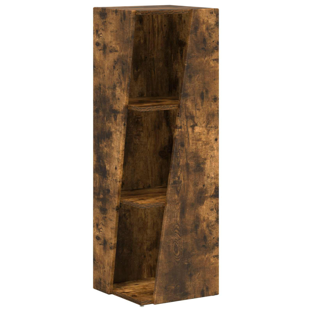Produktbild för Sidobrett Rökt ek 33 x 32 x 100,5 cm Konstruerat trä