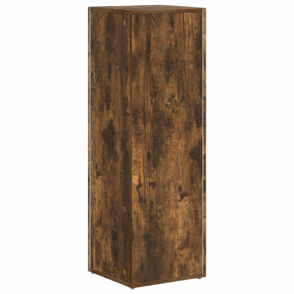 Produktbild för Sidobrett Rökt ek 33 x 32 x 100,5 cm Konstruerat trä