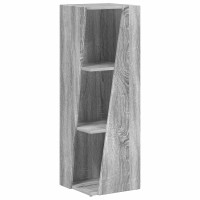 Produktbild för Sidobrett Grå Sonoma 33 x 32 x 100,5 cm Konstruerat trä