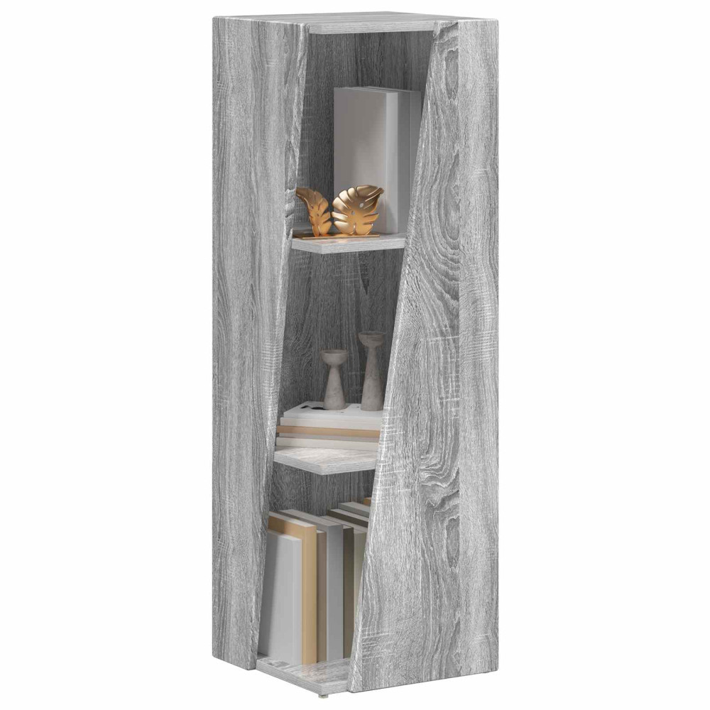 Produktbild för Sidobrett Grå Sonoma 33 x 32 x 100,5 cm Konstruerat trä