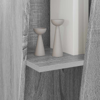 Produktbild för Sidobrett Grå Sonoma 33 x 32 x 100,5 cm Konstruerat trä