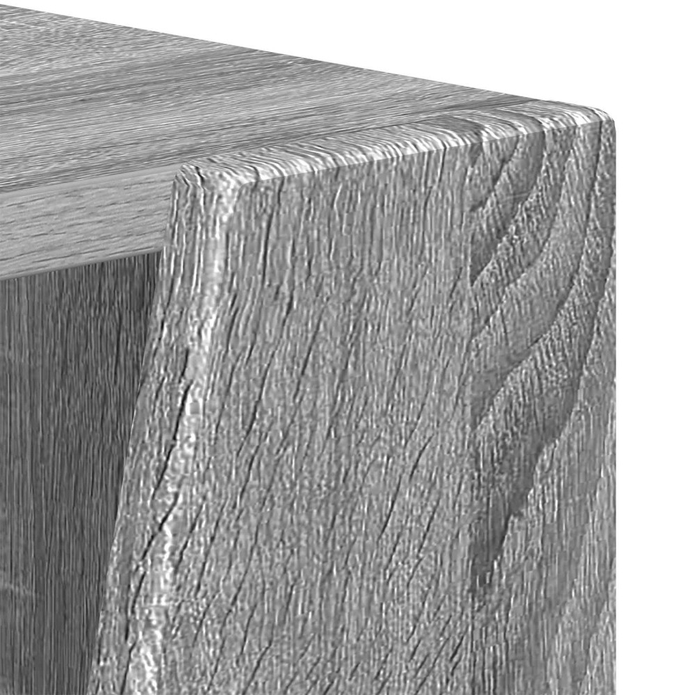 Produktbild för Sidobrett Grå Sonoma 33 x 32 x 100,5 cm Konstruerat trä