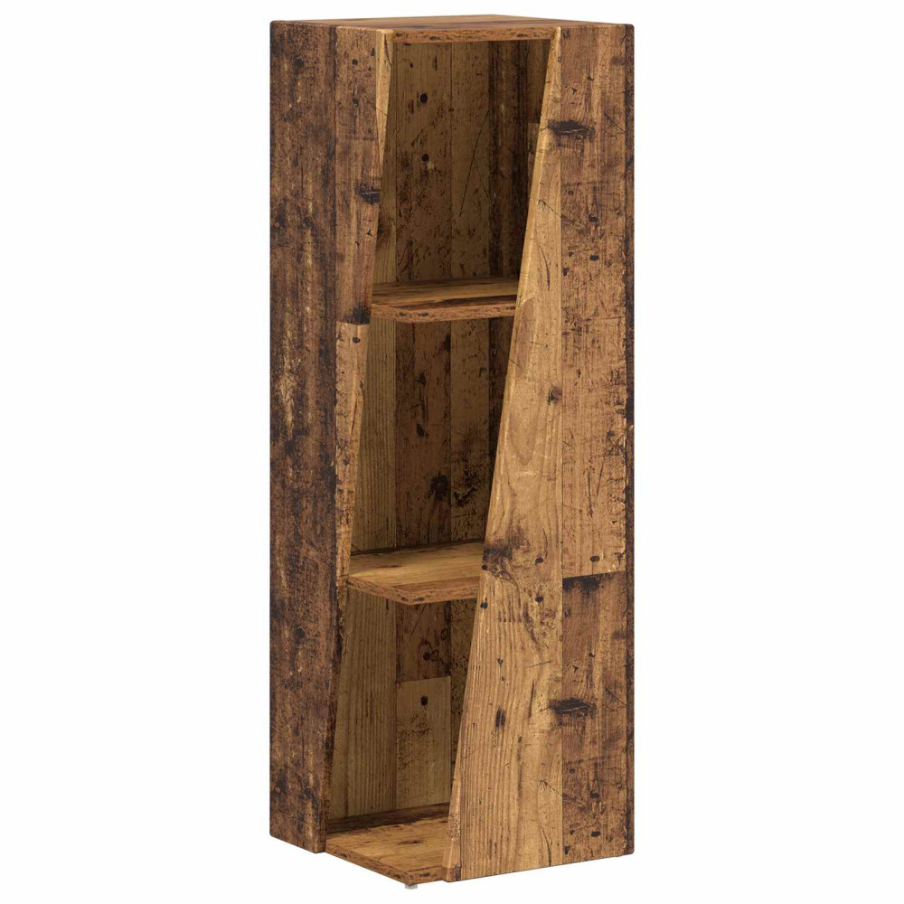 Produktbild för Sidobrett Gammalt trä 33 x 32 x 100,5 cm Konstruerat trä