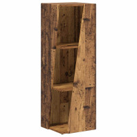 Produktbild för Sidobrett Gammalt trä 33 x 32 x 100,5 cm Konstruerat trä