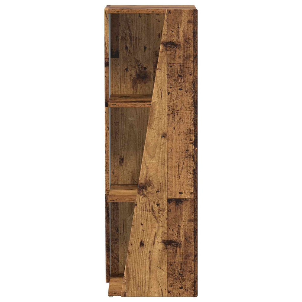 Produktbild för Sidobrett Gammalt trä 33 x 32 x 100,5 cm Konstruerat trä