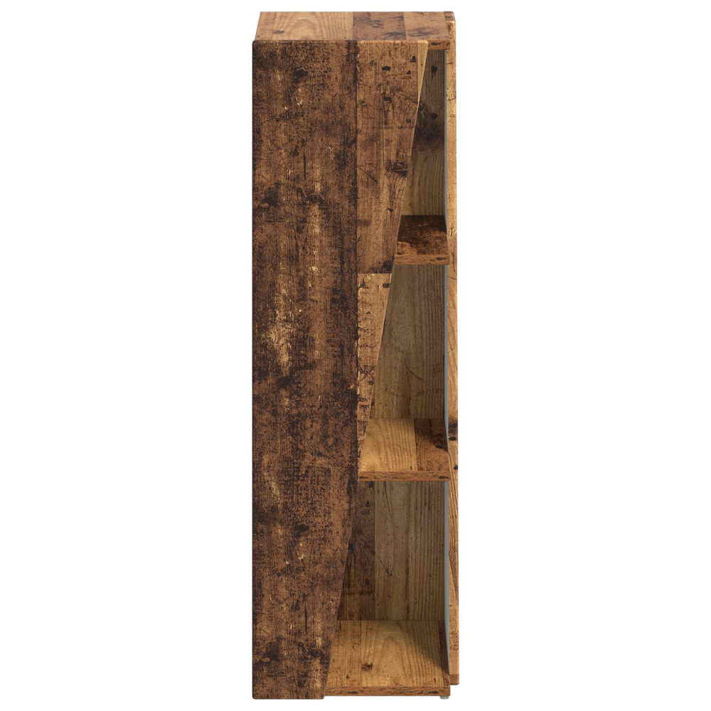 Produktbild för Sidobrett Gammalt trä 33 x 32 x 100,5 cm Konstruerat trä