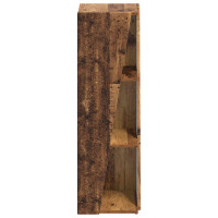 Produktbild för Sidobrett Gammalt trä 33 x 32 x 100,5 cm Konstruerat trä