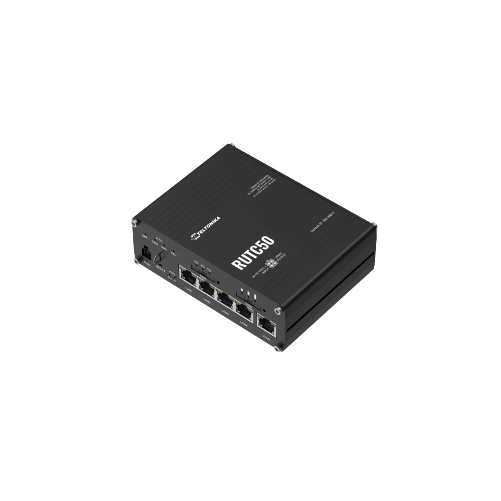 Produktbild för Teltonika RUTC50 - trådlös router - WWAN - Wi-Fi 6 - 4G, 5G, 3G - skrivbordsmodell