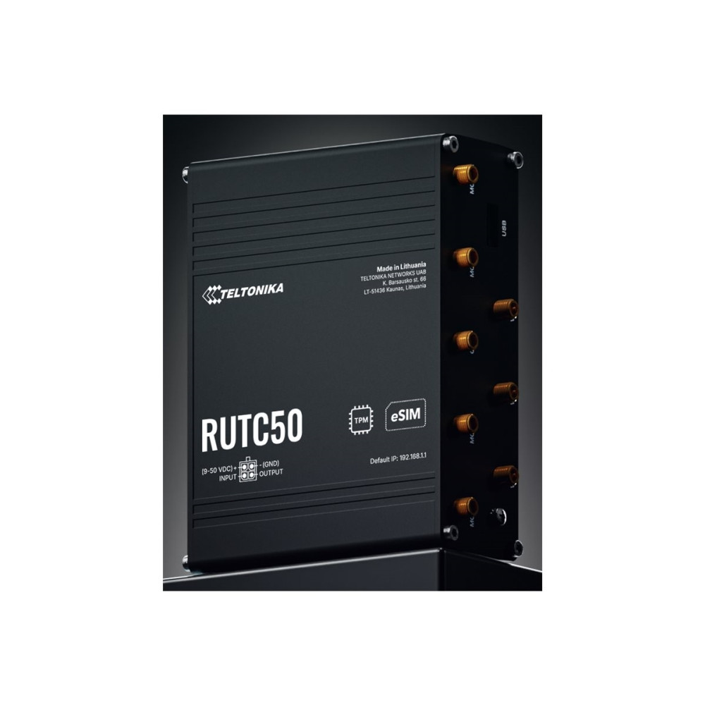 Produktbild för Teltonika RUTC50 - trådlös router - WWAN - Wi-Fi 6 - 4G, 5G, 3G - skrivbordsmodell