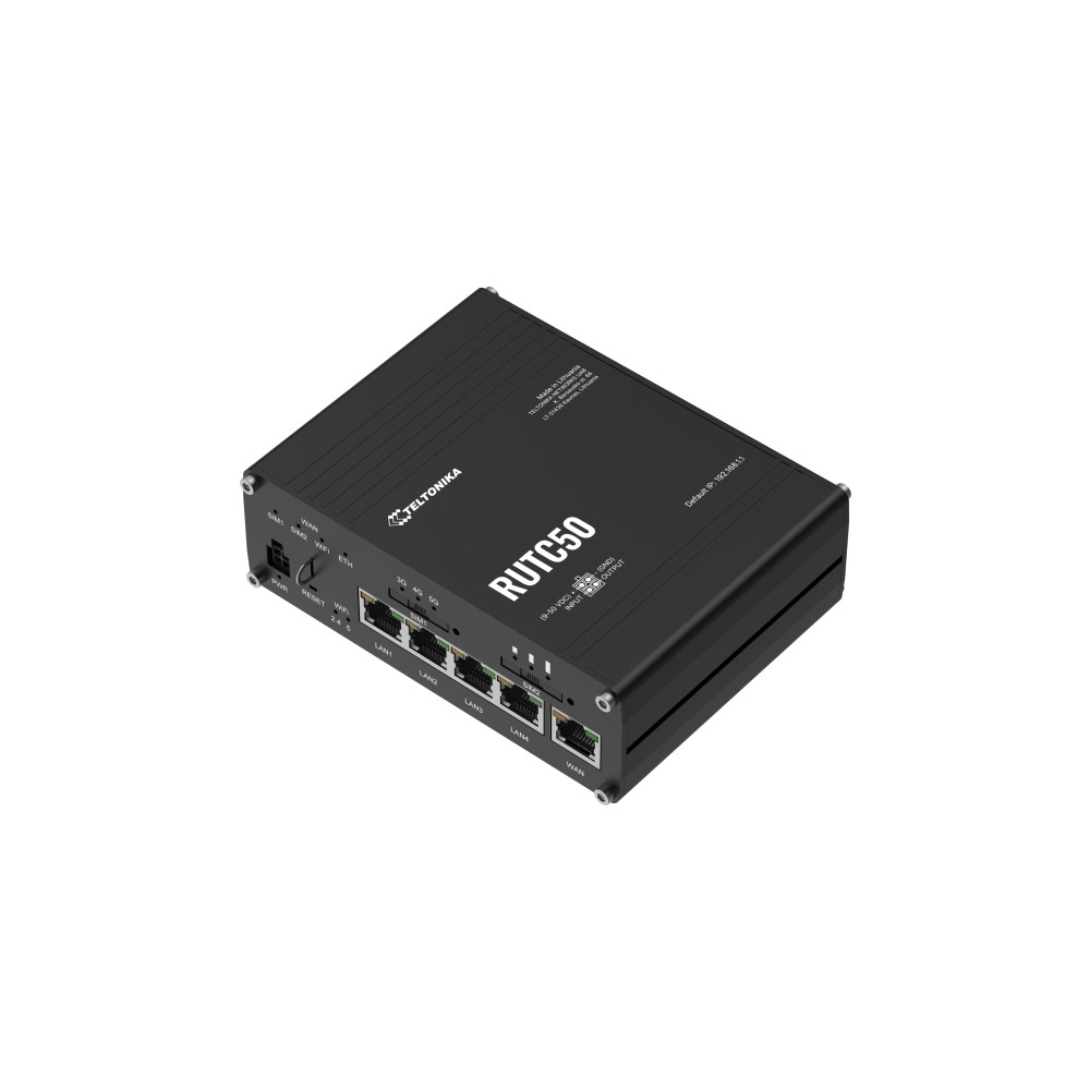 Produktbild för Teltonika RUTC50 - trådlös router - WWAN - Wi-Fi 6 - 4G, 5G, 3G - skrivbordsmodell