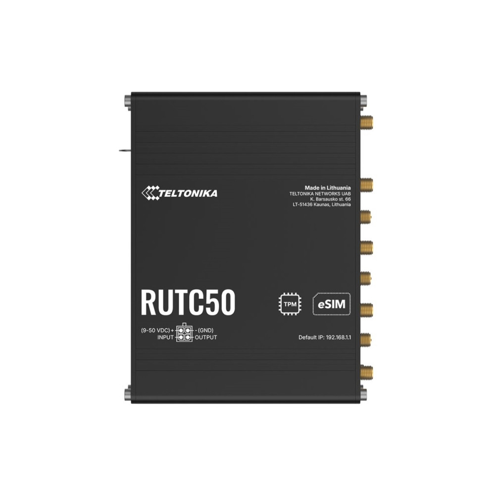 Produktbild för Teltonika RUTC50 - trådlös router - WWAN - Wi-Fi 6 - 4G, 5G, 3G - skrivbordsmodell