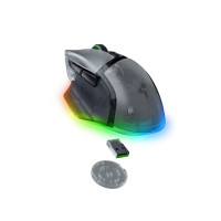 Produktbild för Razer Basilisk V3 pro 35K - Phantom White Edition - mus - Bluetooth, USB-C, 2.4 GHz - vit