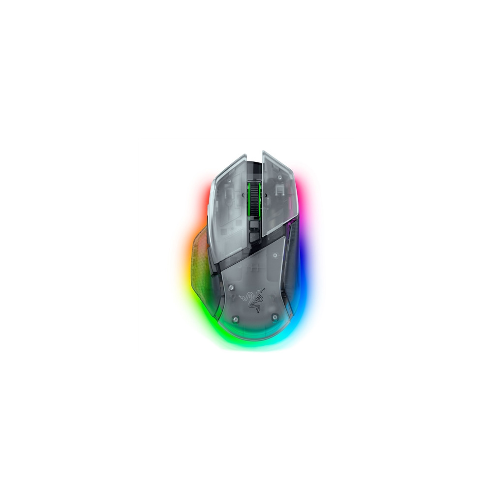 Produktbild för Razer Basilisk V3 pro 35K - Phantom White Edition - mus - Bluetooth, USB-C, 2.4 GHz - vit