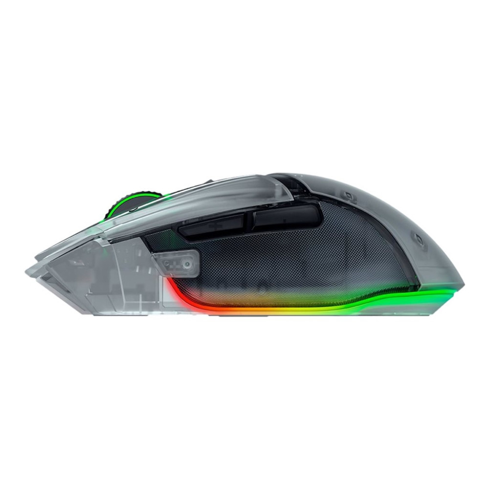 Produktbild för Razer Basilisk V3 pro 35K - Phantom White Edition - mus - Bluetooth, USB-C, 2.4 GHz - vit