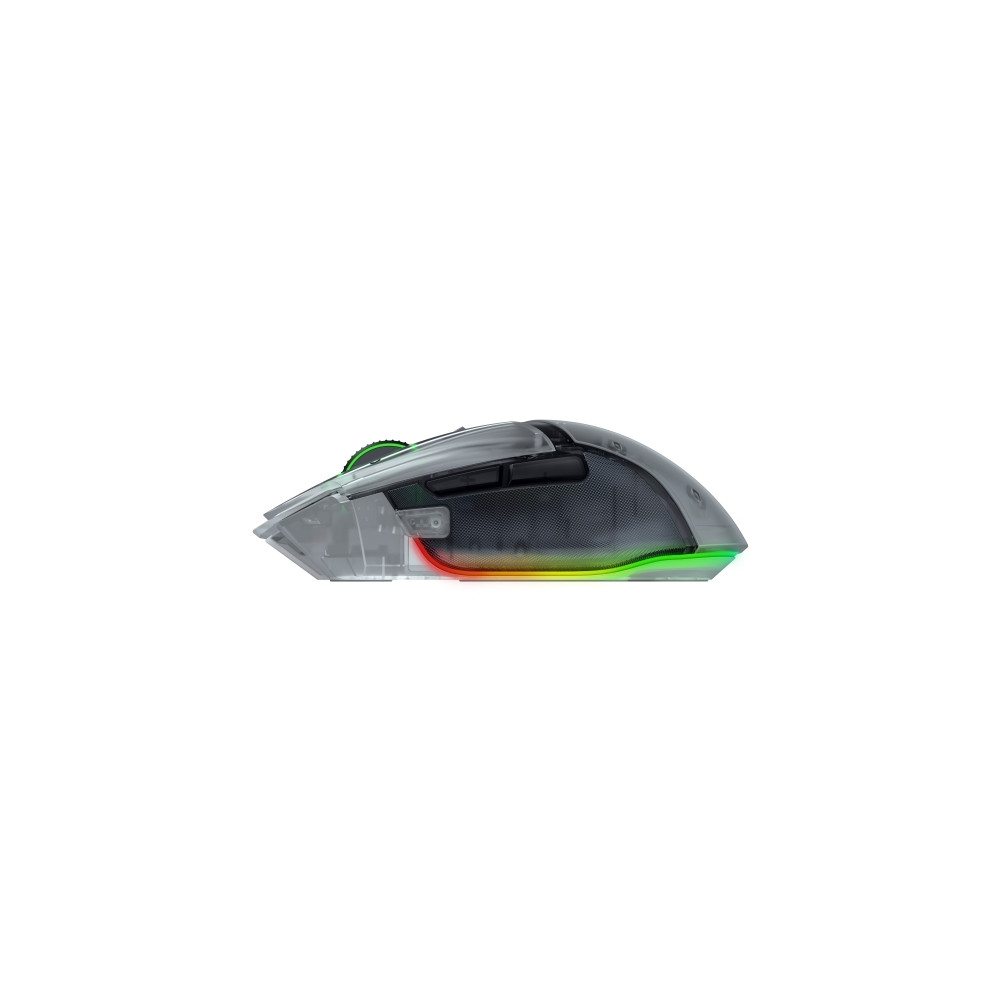 Produktbild för Razer Basilisk V3 pro 35K - Phantom White Edition - mus - Bluetooth, USB-C, 2.4 GHz - vit