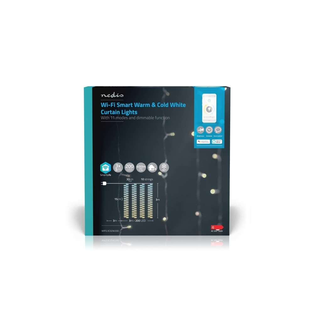 Produktbild för Nedis SmartLife dekorativ LED | Wi-Fi | Varmt till kallt vit...