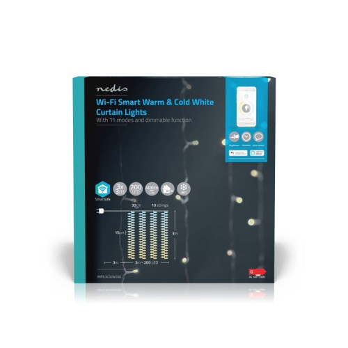 NEDIS Nedis SmartLife dekorativ LED | Wi-Fi | Varmt till kallt vit...