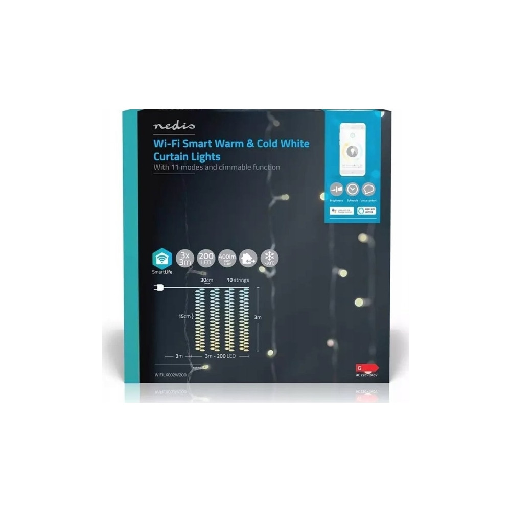 Produktbild för Nedis SmartLife dekorativ LED | Wi-Fi | Varmt till kallt vit...