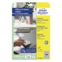 Produktbild för Avery L4731REV-10, 25,4 x 10 mm, A4, utan lack, vit