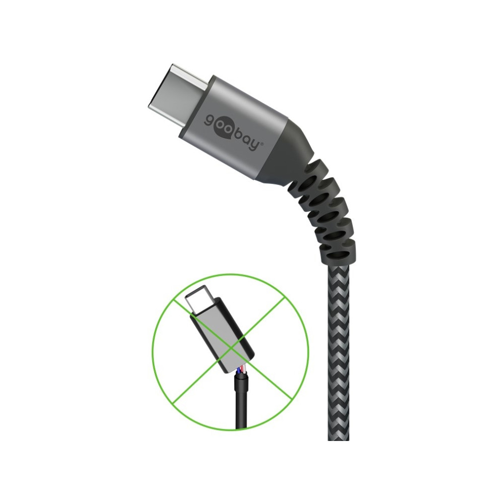 Produktbild för goobay - USB typ C-kabel - USB-C till USB-C - 50 cm