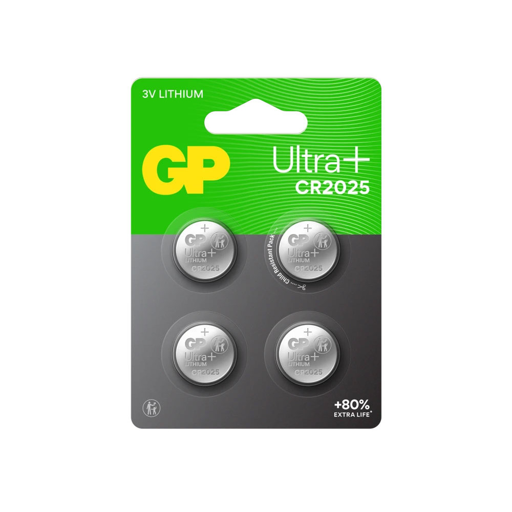 Produktbild för Lithium Coin Cell CR2025 4-pack