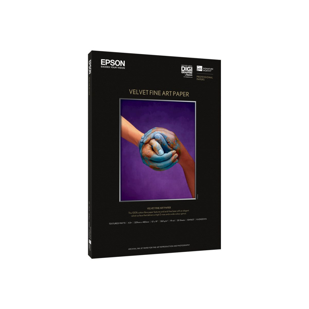 Produktbild för Epson Fine Art Velvet - konstpapper - 25 ark - A2