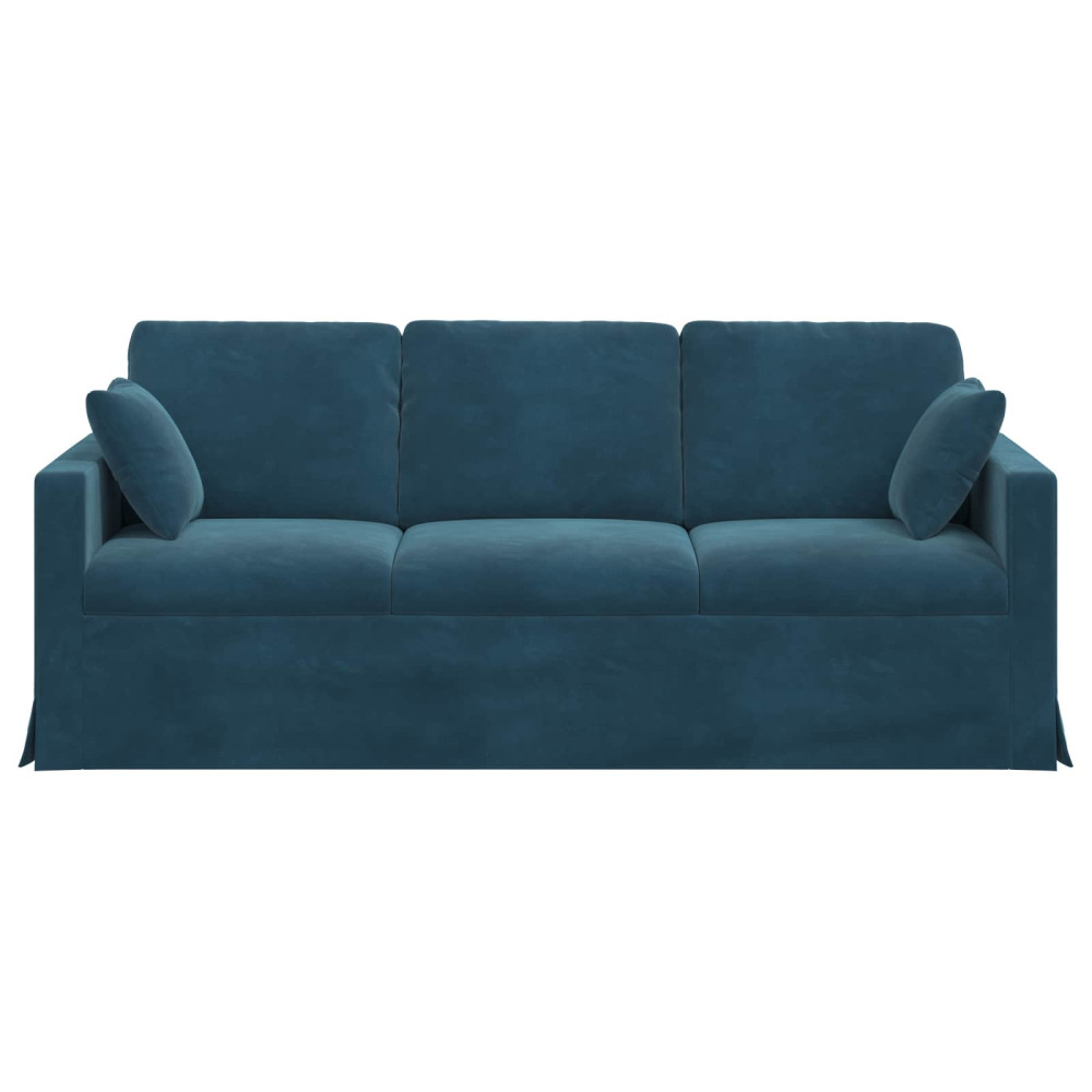 Produktbild för Soffa Blå 198 x 78 x 80 cm Sammet