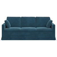 Produktbild för Soffa Blå 198 x 78 x 80 cm Sammet