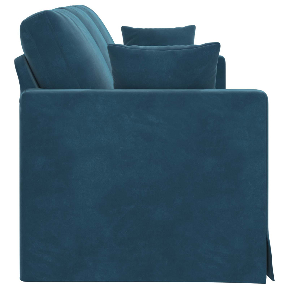 Produktbild för Soffa Blå 198 x 78 x 80 cm Sammet