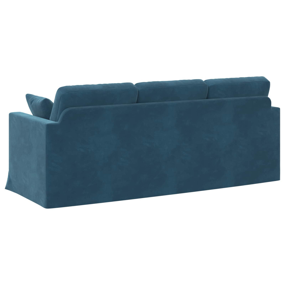 Produktbild för Soffa Blå 198 x 78 x 80 cm Sammet