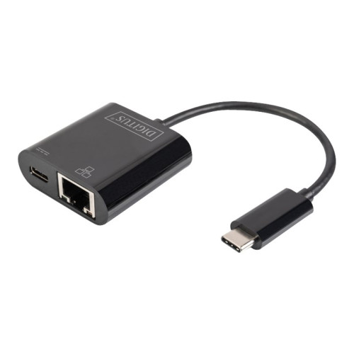 Digitus DIGITUS DN-3027 - nätverksadapter - USB-C - Gigabit Ethernet + USB-C