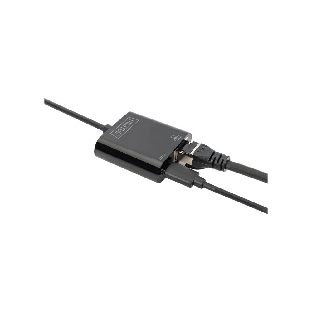 Produktbild för DIGITUS DN-3027 - nätverksadapter - USB-C - Gigabit Ethernet + USB-C