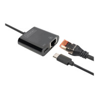 Produktbild för DIGITUS DN-3027 - nätverksadapter - USB-C - Gigabit Ethernet + USB-C