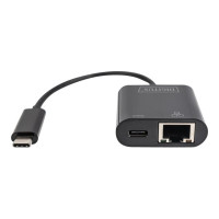 Produktbild för DIGITUS DN-3027 - nätverksadapter - USB-C - Gigabit Ethernet + USB-C