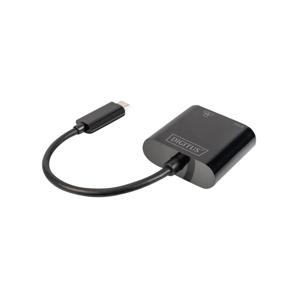 Produktbild för DIGITUS DN-3027 - nätverksadapter - USB-C - Gigabit Ethernet + USB-C