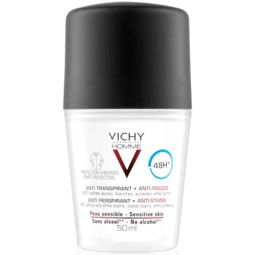 Vichy Vichy Homme 48h antiperspirant against white and yellow spots for men 50 ml