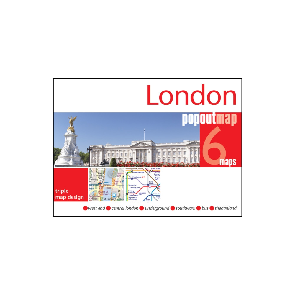 Produktbild för London PopOut Map - 3 pop up maps in 1 pocket size format