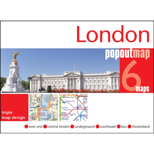 Heartwood Publishing London PopOut Map - 3 pop up maps in 1 pocket size format
