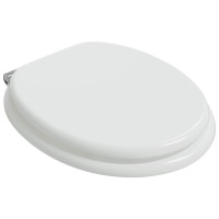 Produktbild för Mjukt stängande toalettlock 2 pcs Vit 44 x 38 cm MDF-board