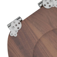 Produktbild för Mjukt stängande toalettlock 2 pcs Brun 44 x 38 cm MDF-board