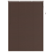 Produktbild för Persienn Mörkbrun med Mönster 213 x 150 cm 25 mm PVC