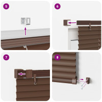 Produktbild för Persienn Mörkbrun med Mönster 213 x 150 cm 25 mm PVC