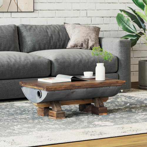 vidaXL Kaffeebord Naturfärg 90 x 50 x 35 cm trä