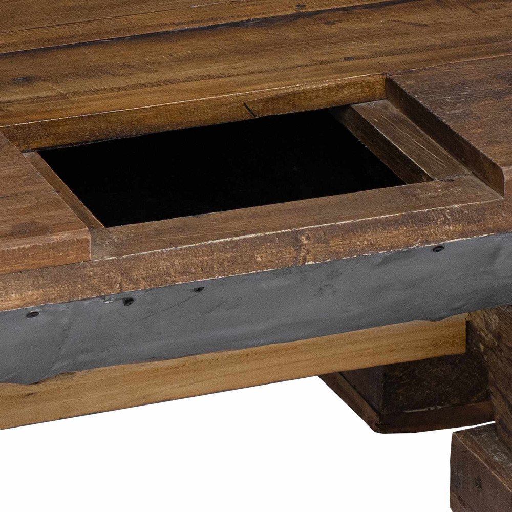 Produktbild för Kaffeebord Naturfärg 90 x 50 x 35 cm trä