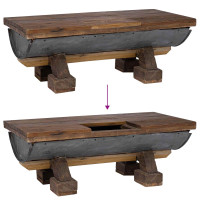 Produktbild för Kaffeebord Naturfärg 90 x 50 x 35 cm trä