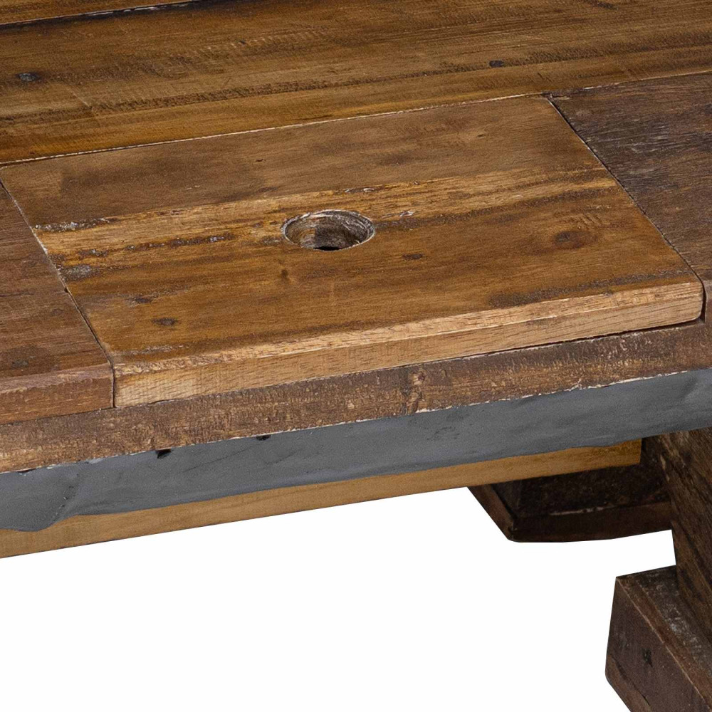 Produktbild för Kaffeebord Naturfärg 90 x 50 x 35 cm trä