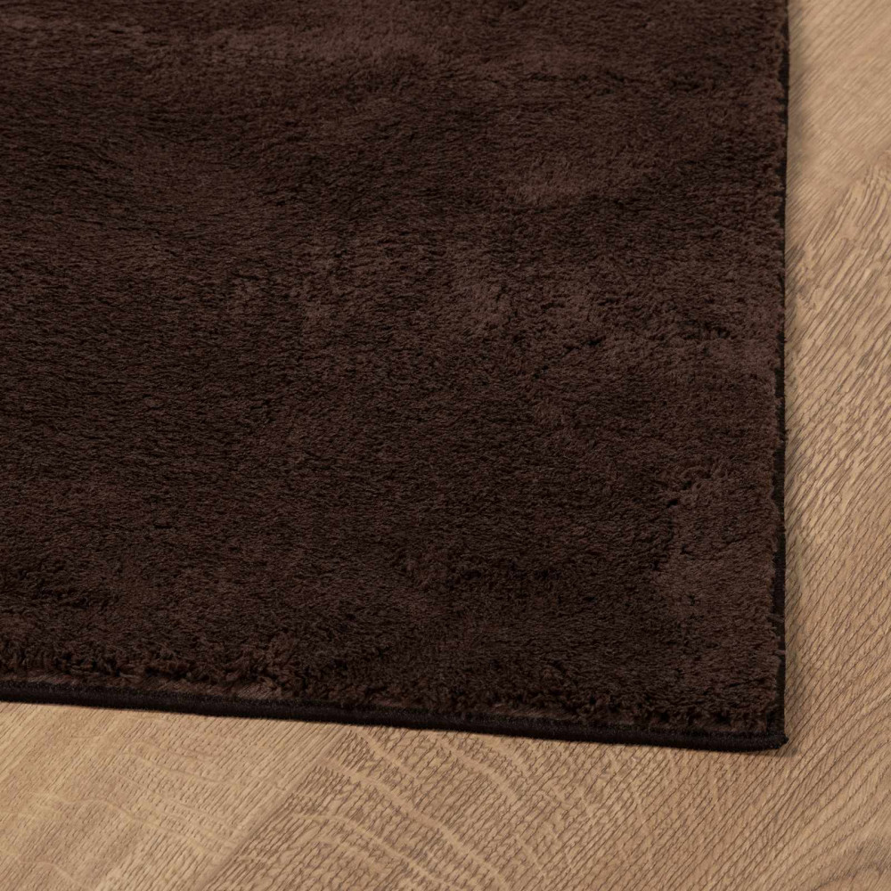 Produktbild för Mellanhög mjuk och tvättbar matta HUARTE Brun 200 x 80 cm