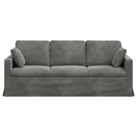 Produktbild för Soffa Mörkgrå 198 x 78 x 80 cm Sammet