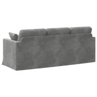 Produktbild för Soffa Mörkgrå 198 x 78 x 80 cm Sammet