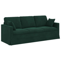 Produktbild för Soffa Mörkgrön 198 x 78 x 80 cm Sammet